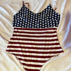 American Flag bodysuit